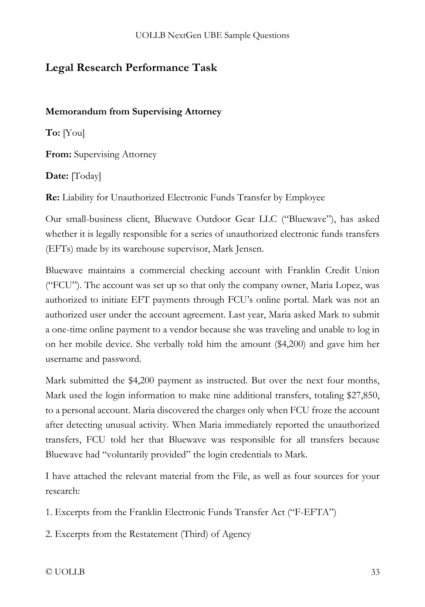 NextGen UBE Sample Questions