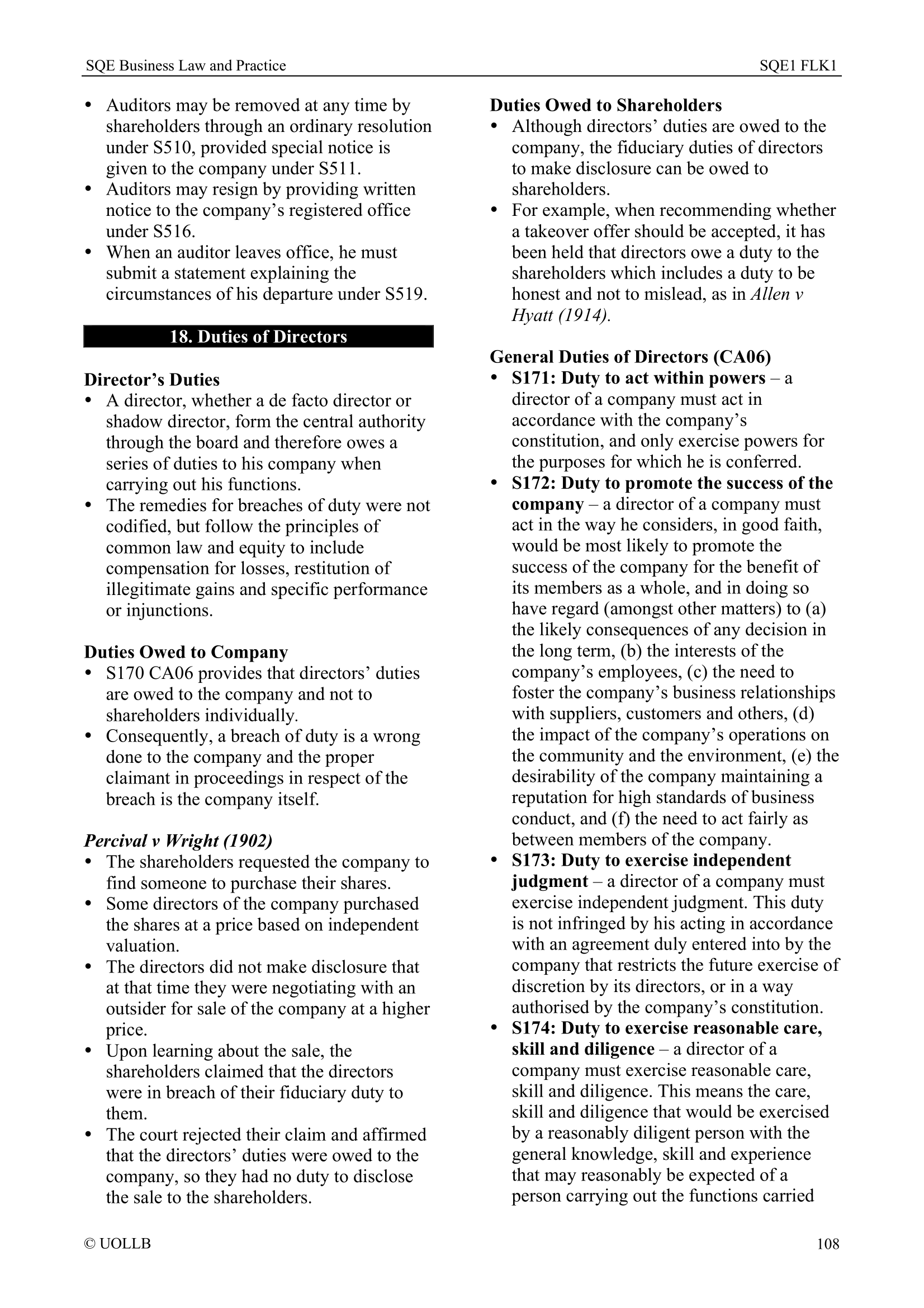 SQE Business Law and Practice