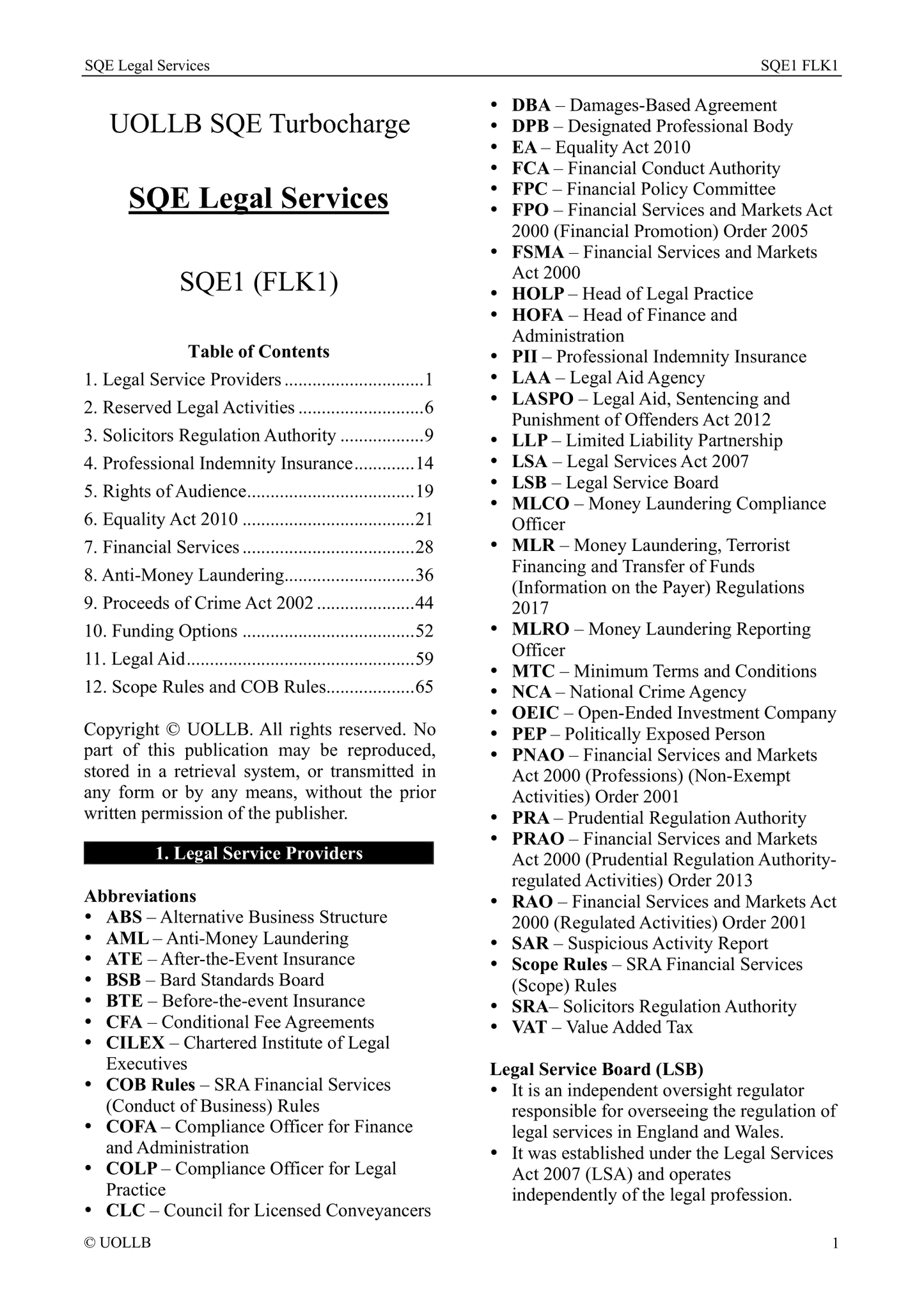 SQE Legal Services