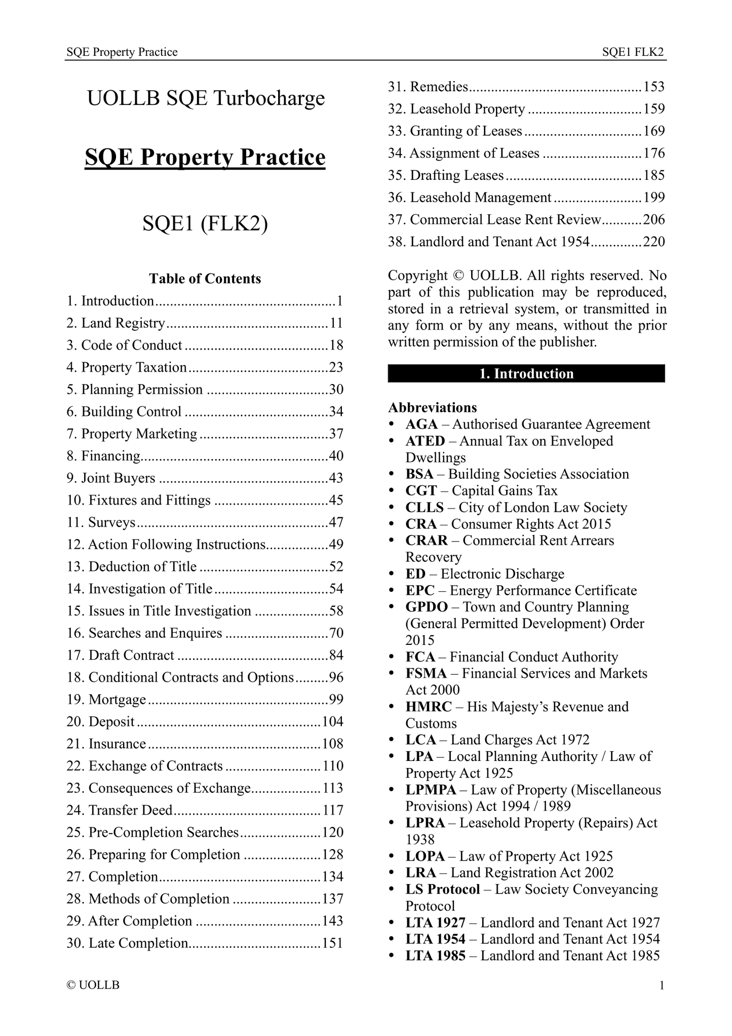 SQE Property Practice