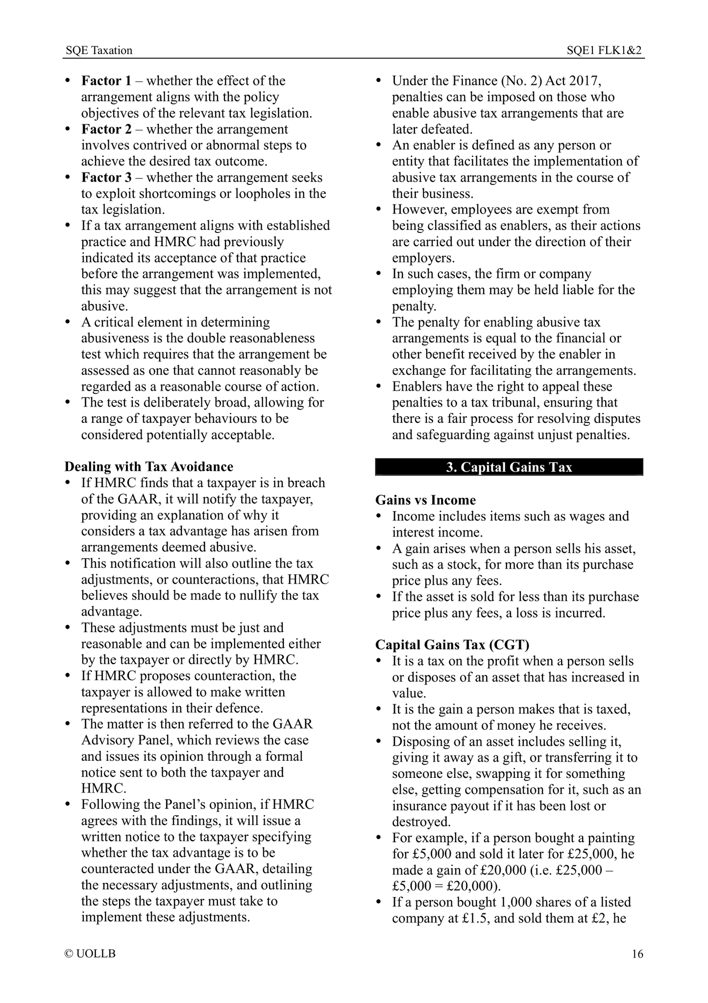 SQE Taxation