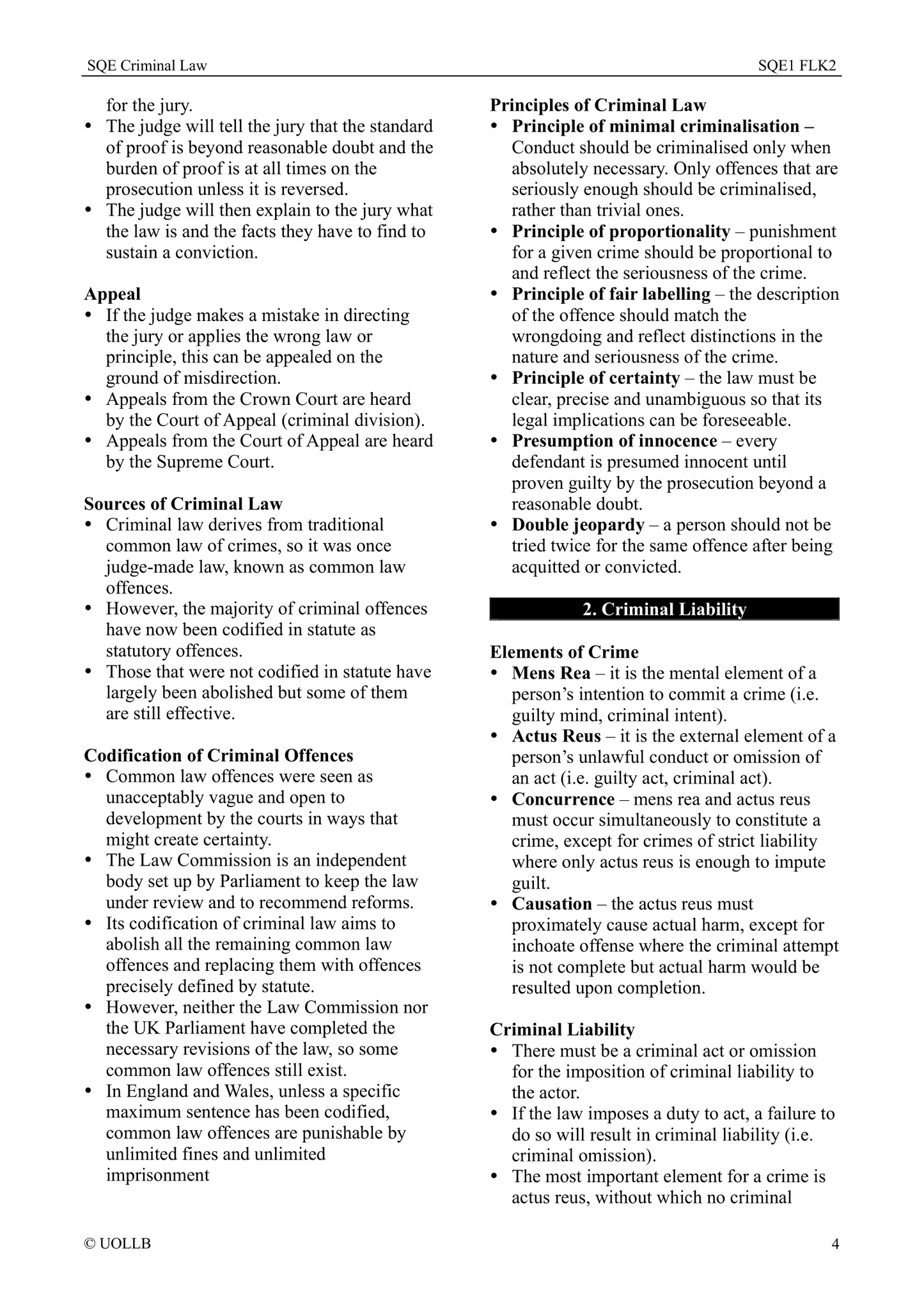 SQE Criminal Law