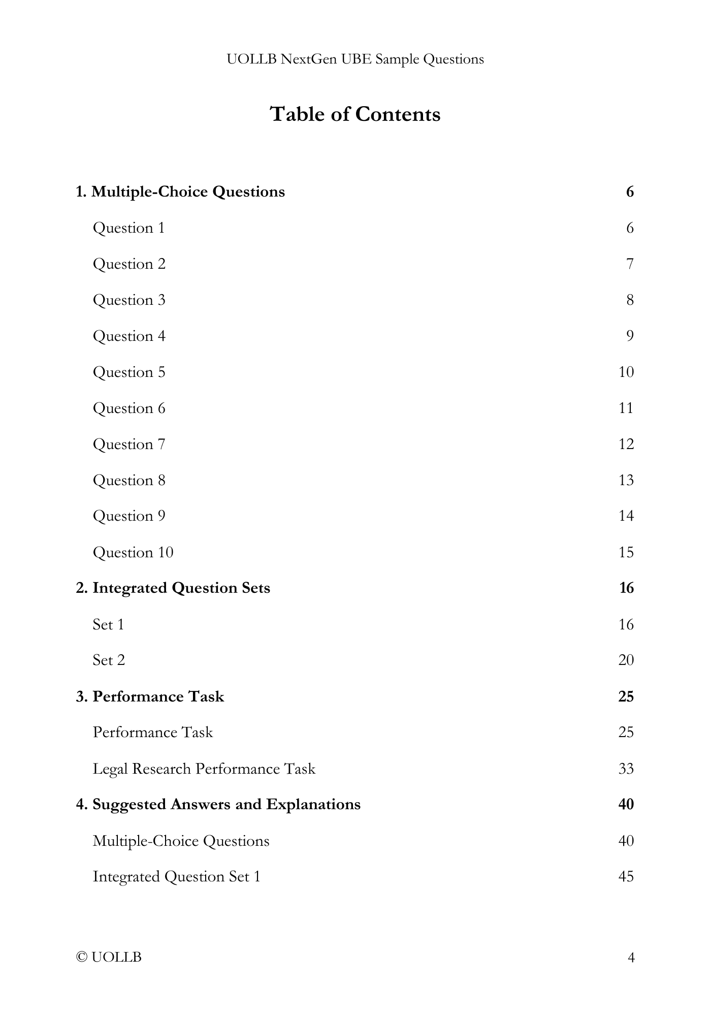 NextGen UBE Sample Questions