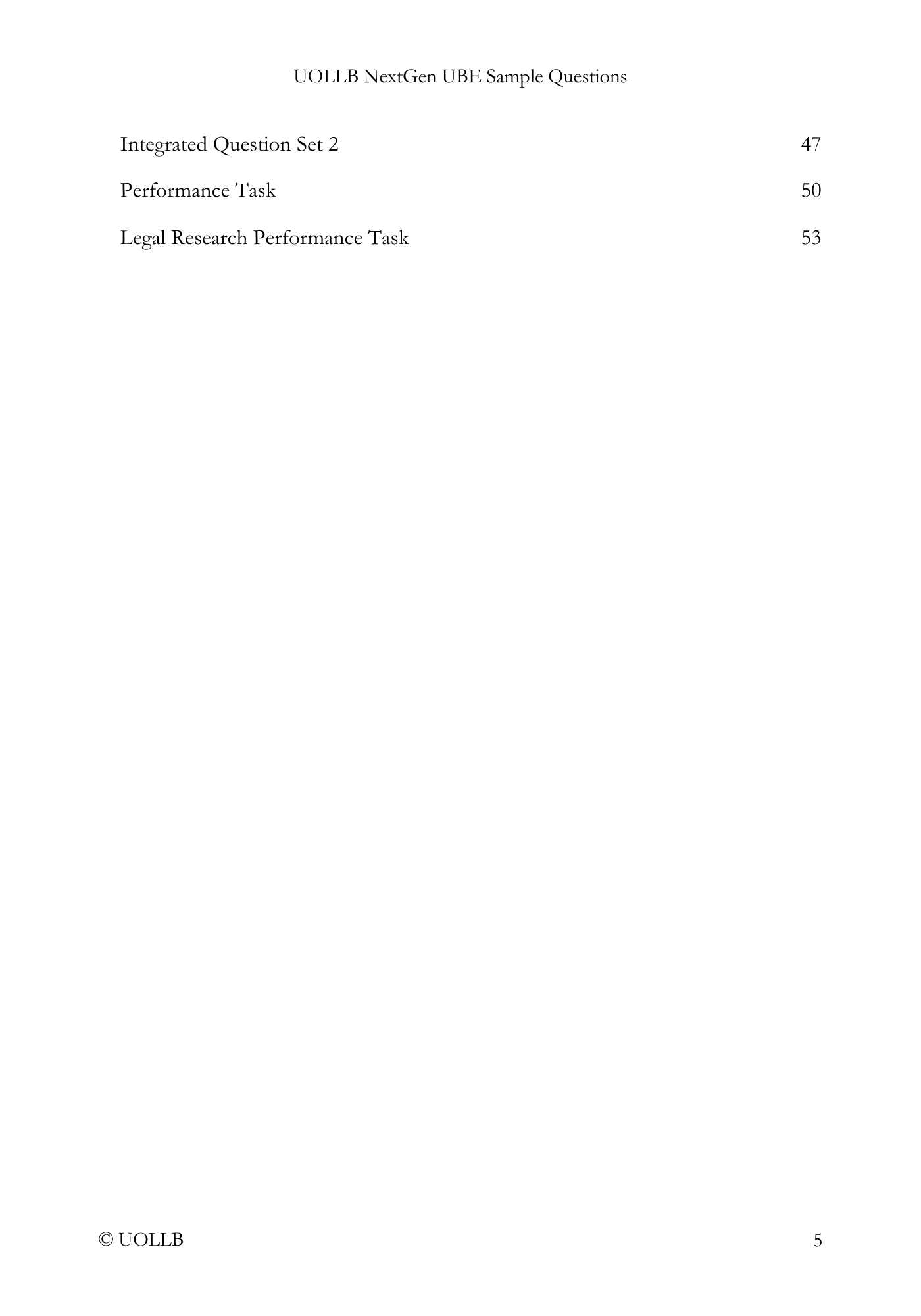 NextGen UBE Sample Questions