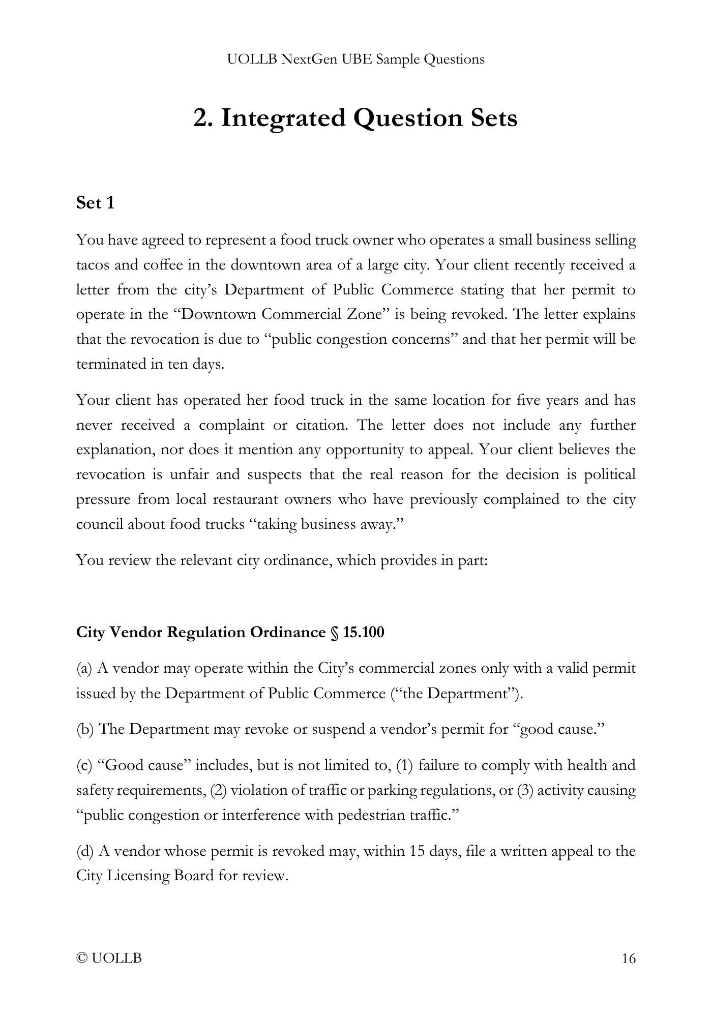 NextGen UBE Sample Questions