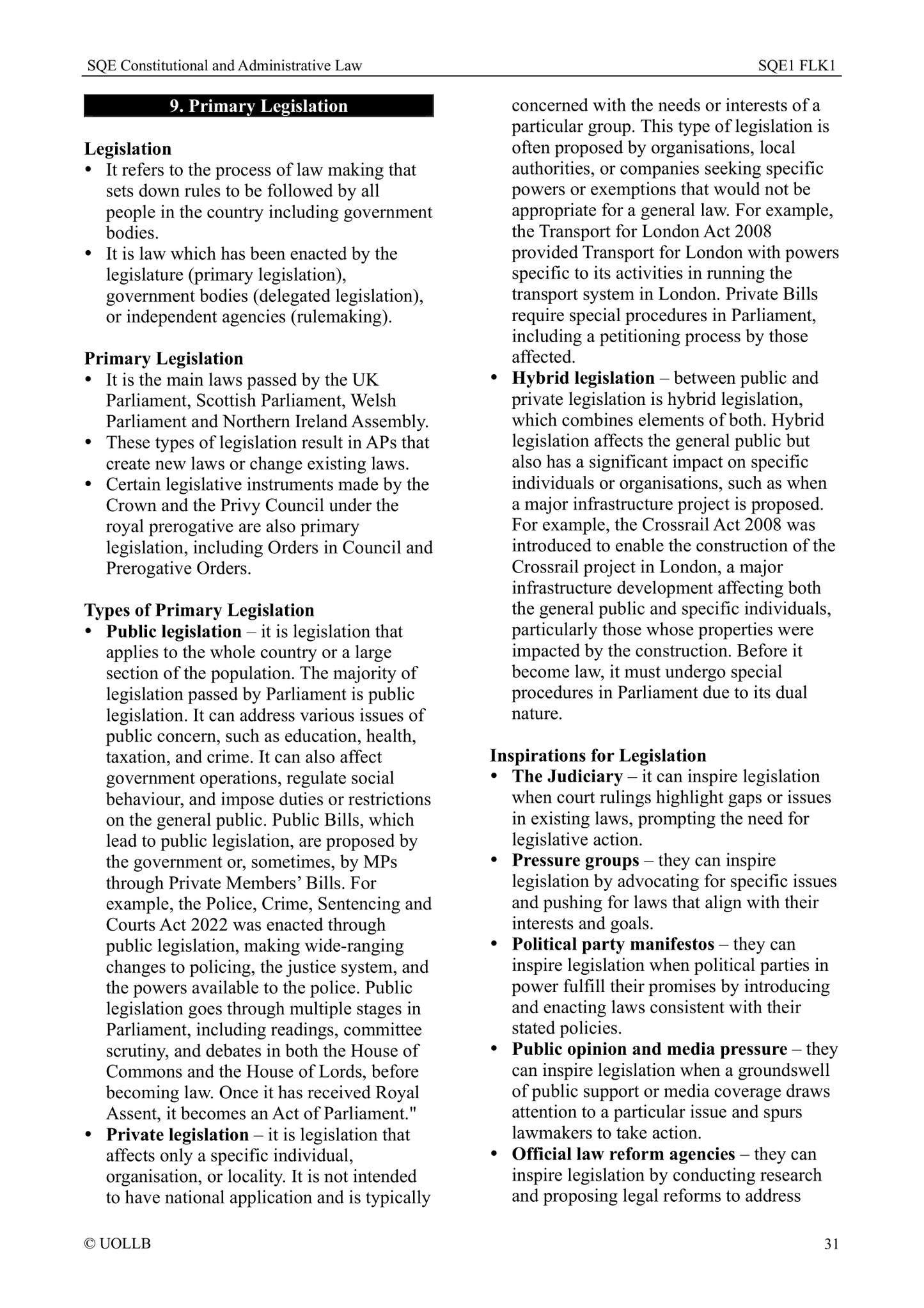 SQE Constitutional and Administrative Law