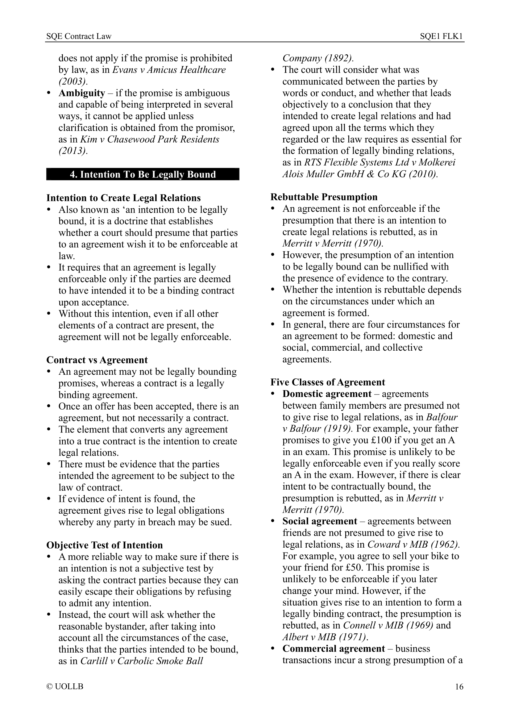 SQE Contract Law