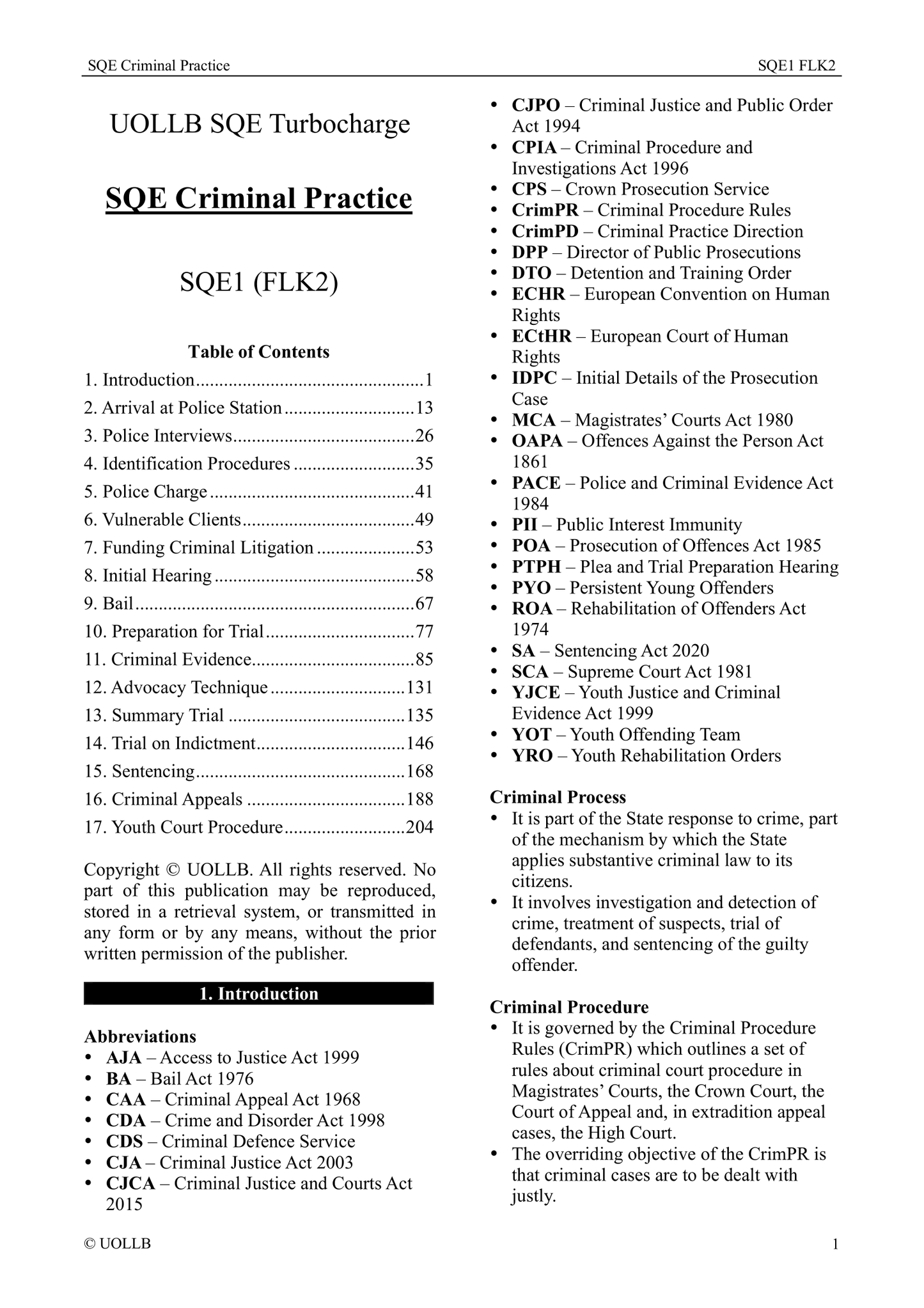 SQE Criminal Practice